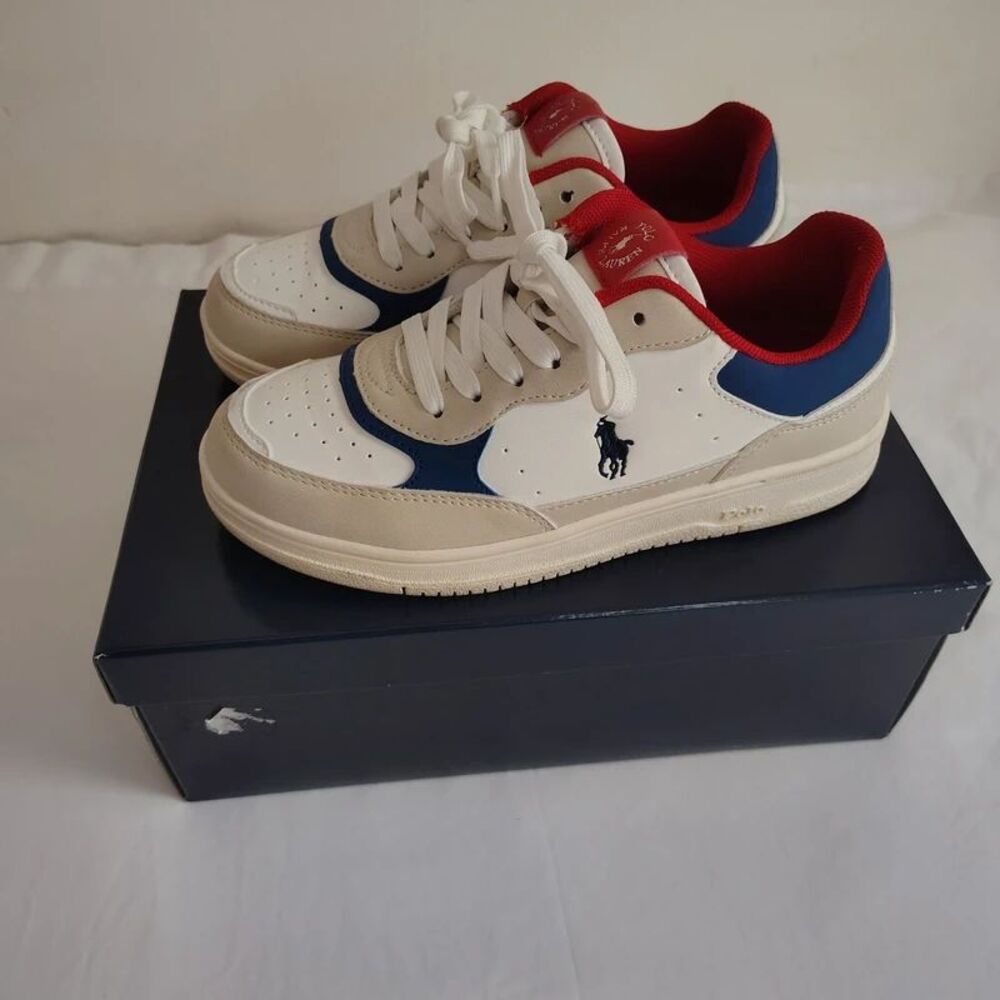 Polo Ralph Lauren Boys' Master Court Sneakers Size 4